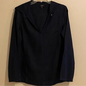 Talbots Top Womens Size S Blue Hooded Top Pullover Casual Ladies Long Sleeve